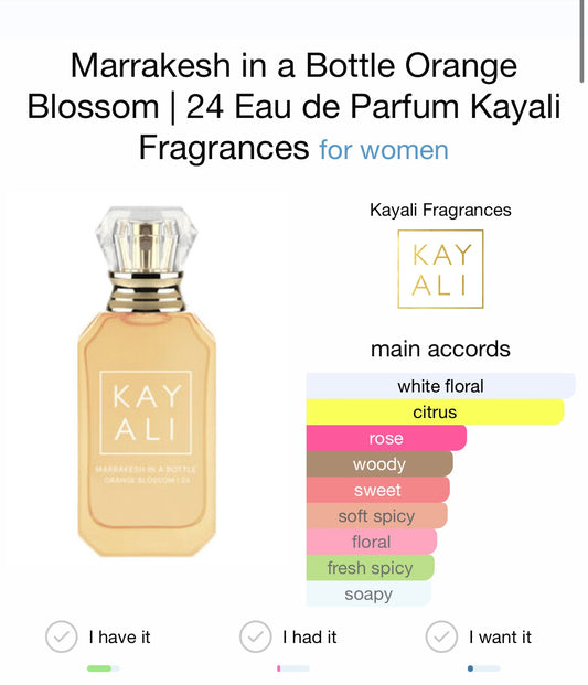 Marrakesh In A Bottle Orange Blossom Kayali